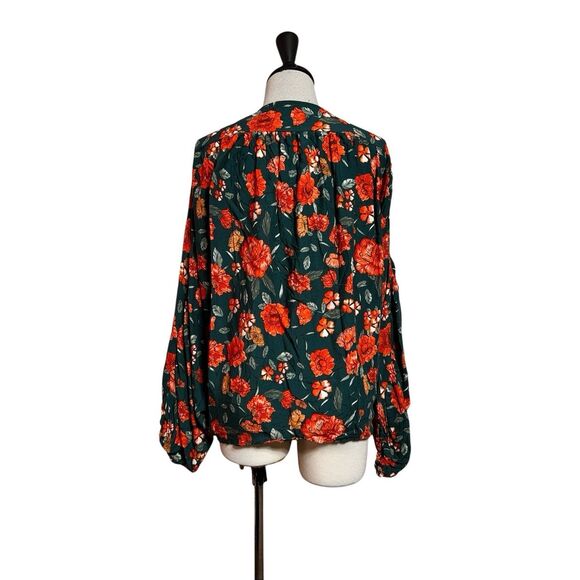 Hayden NWT Long Sleeve Floral Open Front Blouse Cardigan Small - Picture 3 of 5